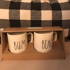 Rae Dunn BEACH - BUM mug set